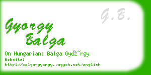 gyorgy balga business card